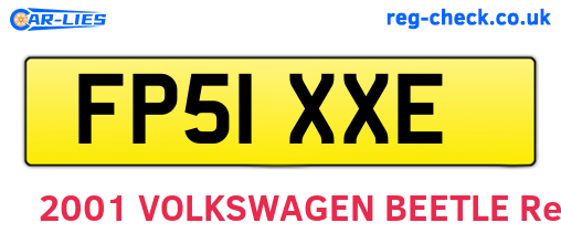 FP51XXE are the vehicle registration plates.