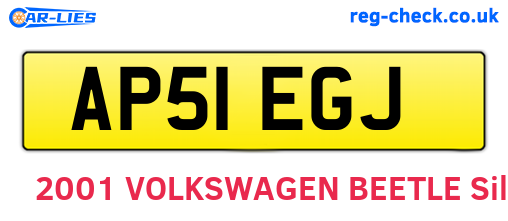 AP51EGJ are the vehicle registration plates.