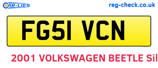 FG51VCN are the vehicle registration plates.