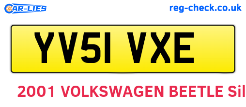 YV51VXE are the vehicle registration plates.