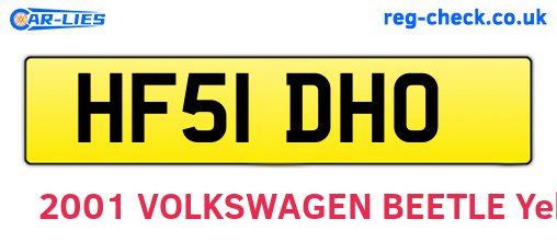HF51DHO are the vehicle registration plates.