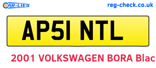 AP51NTL are the vehicle registration plates.