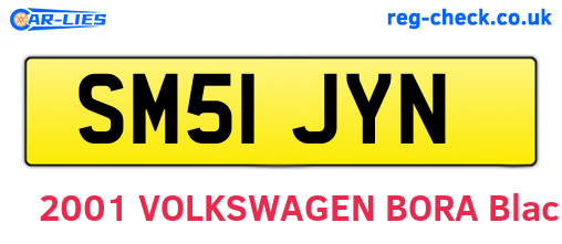 SM51JYN are the vehicle registration plates.