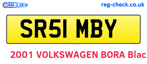 SR51MBY are the vehicle registration plates.