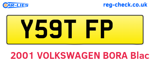 Y59TFP are the vehicle registration plates.