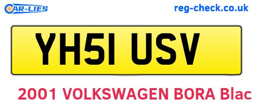 YH51USV are the vehicle registration plates.
