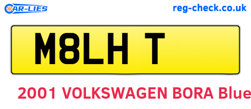 M8LHT are the vehicle registration plates.