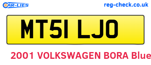 MT51LJO are the vehicle registration plates.