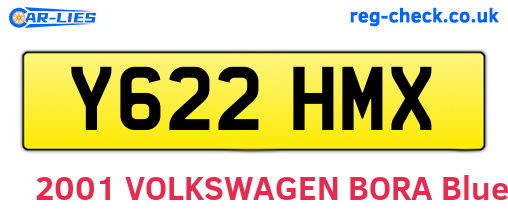 Y622HMX are the vehicle registration plates.