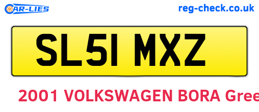 SL51MXZ are the vehicle registration plates.