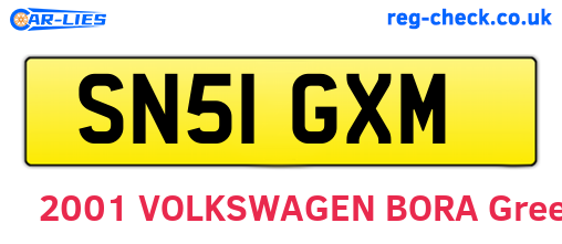 SN51GXM are the vehicle registration plates.