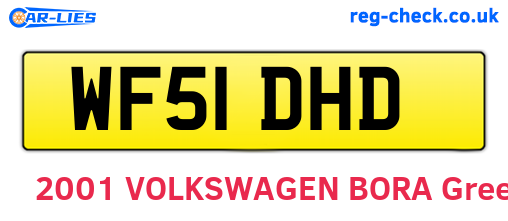 WF51DHD are the vehicle registration plates.