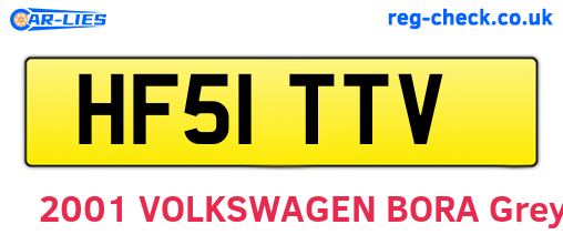 HF51TTV are the vehicle registration plates.