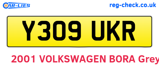 Y309UKR are the vehicle registration plates.