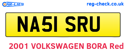 NA51SRU are the vehicle registration plates.
