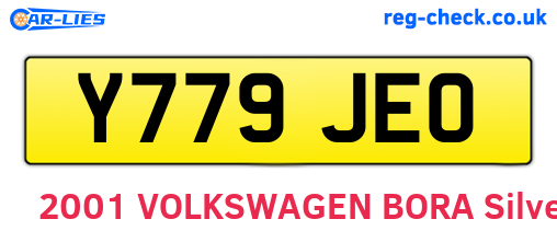 Y779JEO are the vehicle registration plates.
