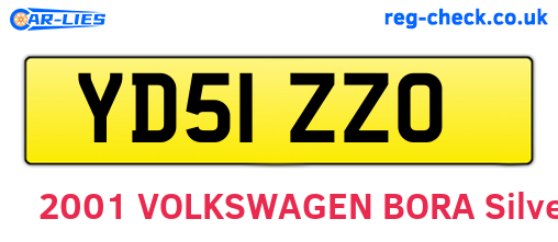 YD51ZZO are the vehicle registration plates.