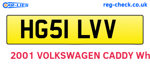 HG51LVV are the vehicle registration plates.