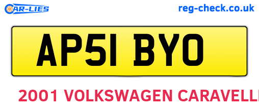 AP51BYO are the vehicle registration plates.