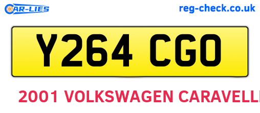 Y264CGO are the vehicle registration plates.