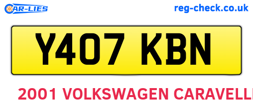 Y407KBN are the vehicle registration plates.