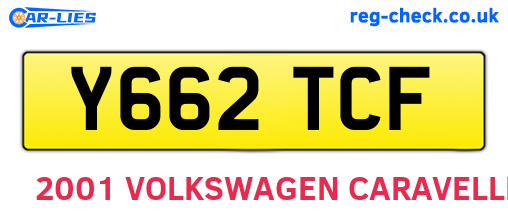 Y662TCF are the vehicle registration plates.