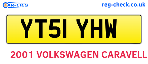 YT51YHW are the vehicle registration plates.