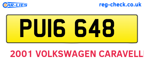 PUI6648 are the vehicle registration plates.