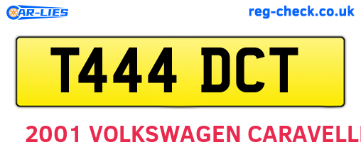 T444DCT are the vehicle registration plates.