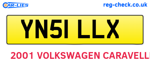 YN51LLX are the vehicle registration plates.
