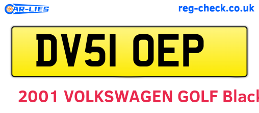 DV51OEP are the vehicle registration plates.