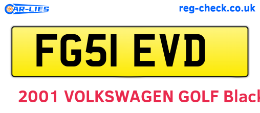 FG51EVD are the vehicle registration plates.