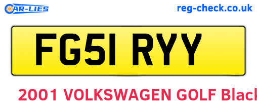 FG51RYY are the vehicle registration plates.