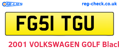 FG51TGU are the vehicle registration plates.