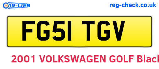 FG51TGV are the vehicle registration plates.