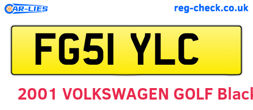 FG51YLC are the vehicle registration plates.