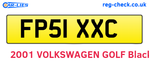 FP51XXC are the vehicle registration plates.