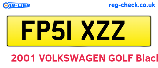 FP51XZZ are the vehicle registration plates.