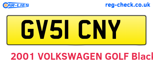 GV51CNY are the vehicle registration plates.