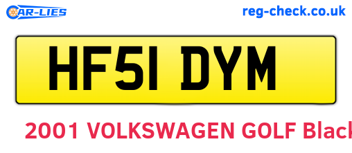 HF51DYM are the vehicle registration plates.