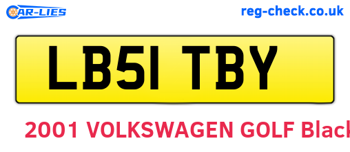 LB51TBY are the vehicle registration plates.