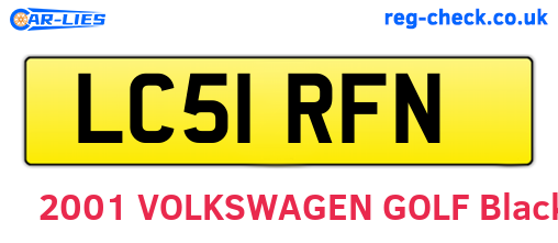 LC51RFN are the vehicle registration plates.