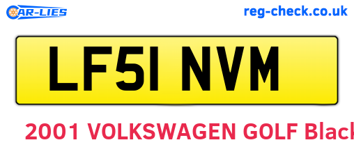 LF51NVM are the vehicle registration plates.
