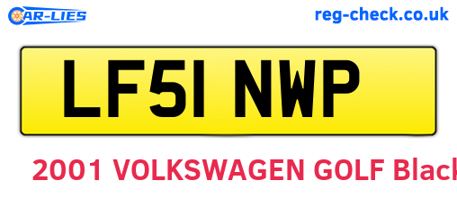 LF51NWP are the vehicle registration plates.