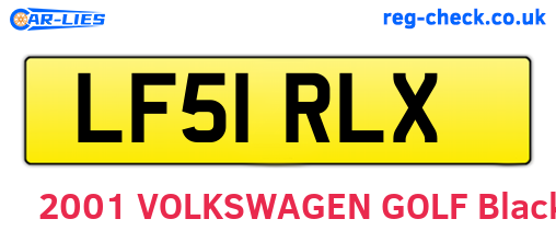 LF51RLX are the vehicle registration plates.