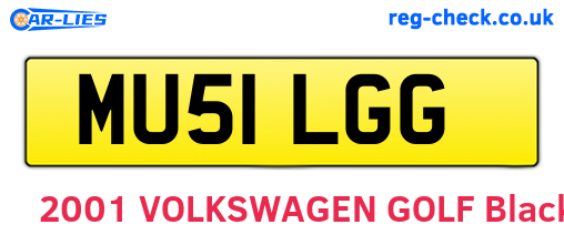 MU51LGG are the vehicle registration plates.