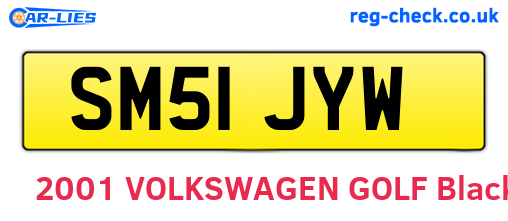 SM51JYW are the vehicle registration plates.