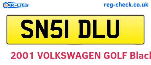 SN51DLU are the vehicle registration plates.
