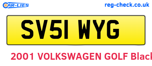 SV51WYG are the vehicle registration plates.