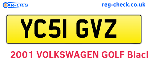 YC51GVZ are the vehicle registration plates.
